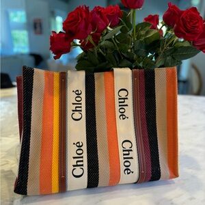 Large Woody Stripe Chloe Brand Purse